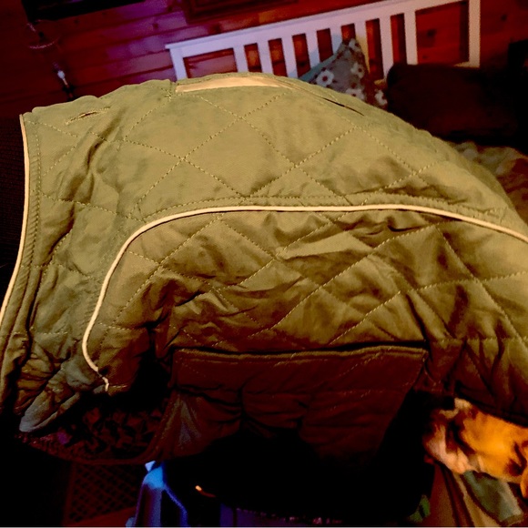 Brand new Medium Size dog winter coat 20” back 8” Chest zipper pocket on back - Picture 1 of 4